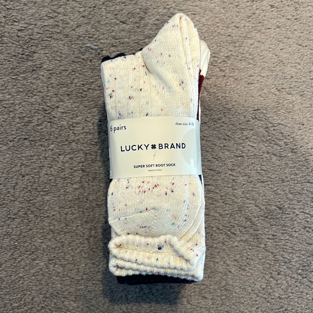 Lucky Brand Boot Socks 6 Pack